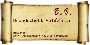 Brandschott Valéria névjegykártya